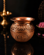 Engraved Copper Kalash with Swastik for Puja & Rituals - Image 7
