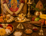 Brass Aarti Diya with Wooden Handle for Puja & Bhog Rituals - Image 5