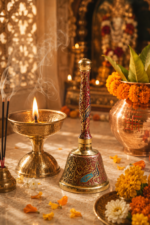 Meenakari Brass Puja Bell for Mandir & Aarti Rituals - Image 11