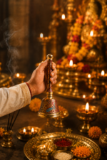 Meenakari Brass Puja Bell for Mandir & Aarti Rituals - Image 9