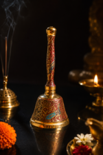 Meenakari Brass Puja Bell for Mandir & Aarti Rituals - Image 3