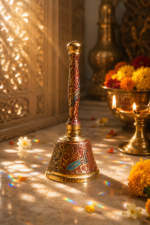 Meenakari Brass Puja Bell for Mandir & Aarti Rituals - Image 4