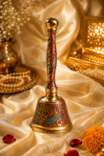 Meenakari Brass Puja Bell for Mandir & Aarti Rituals - Image 7