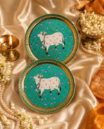 Premium Cow Design Brass Pooja Plate Set for Bhog, Gau Puja & Rituals - Image 7