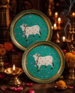 Premium Cow Design Brass Pooja Plate Set for Bhog, Gau Puja & Rituals - Image 9