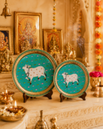 Premium Cow Design Brass Pooja Plate Set for Bhog, Gau Puja & Rituals - Image 4