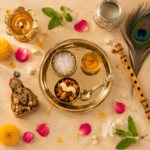 Brass Krishna Bhog Thali Set with Bowls, Glass & Spoon - Image 4