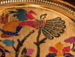 Peacock Design Brass Decorative Puja Plate for Mandir & Festive Use - Image 2