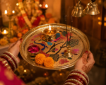 Peacock Design Brass Decorative Puja Plate for Mandir & Festive Use - Image 12
