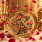 Peacock Design Brass Decorative Puja Plate for Mandir & Festive Use - Image 7