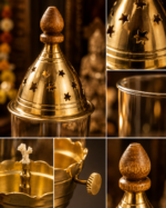 Brass Akhand Jyot Diya Lamp with Glass Cover for Mandir & Daily Puja - Image 6
