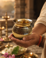 Engraved Brass Lota Kalash for Puja, Jal Arpan & Abhishek - Image 7