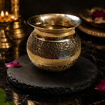Engraved Brass Lota Kalash for Puja, Jal Arpan & Abhishek