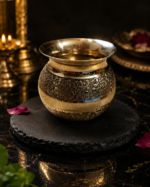 Engraved Brass Lota Kalash for Puja, Jal Arpan & Abhishek