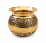 Engraved Brass Lota Kalash for Puja, Jal Arpan & Abhishek - Image 4