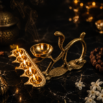 Brass Naag Panch Aarti Diya with Snake Design for Puja & Aarti