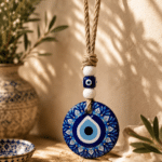 Evil Eye Wall Hanging Decor with Rope Loop | Blue Nazar Protection Charm