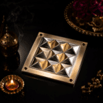 Brass Vastu Pyramid Plate for Home & Office | Energy Balancing Sacred Geometry Decor - Image 3
