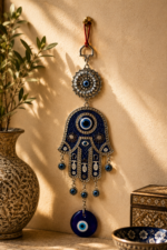 Hamsa Hand Evil Eye Wall Hanging | Nazar Protection Decor for Home Entrance - Image 3