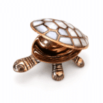 Decorative Copper Tortoise Container with Pearl Finish Shell | Vastu Feng Shui Turtle Decor - Image 8