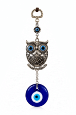 Owl Evil Eye Wall Hanging Decor | Nazar Protection Lucky Owl Charm for Home - Image 4