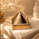 Brass Vastu Pyramid for Desk & Home | Energy Balancing Feng Shui Pyramid Decor