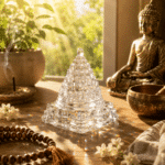 Crystal Shree Yantra Pyramid for Vastu & Meditation | Sacred Geometry Energy Crystal Decor - Image 3