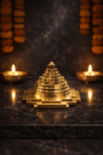Brass Shree Yantra Pyramid for Vastu & Meditation | Sacred Geometry Spiritual Decor - Image 3