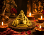 Brass Shree Yantra Pyramid for Vastu & Meditation | Sacred Geometry Spiritual Decor