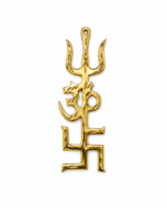 Golden Trishul Om Swastik Wall Hanging | Spiritual Hindu Symbol Decor for Home & Temple - Image 8