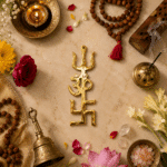 Golden Trishul Om Swastik Wall Hanging | Spiritual Hindu Symbol Decor for Home & Temple - Image 5