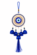 Luxury Evil Eye Wind Chime for Home Entrance | Blue Nazar Hanging Bell Decor - Image 5
