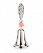 Leaf Handle Pooja Bell with Pink Bead Accent - Image 8