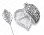 Peacock Feather Roli Chawal Tilak Box with Applicator - Image 2