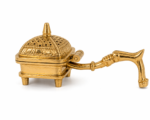 Brass Dhoop Dani with Handle / Traditional Incense Burner - Image 5