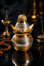Decorative Brass Om Kalash for Pooja and Mandir Setup - Image 4