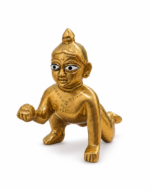 Brass Laddu Gopal Crawling Idol / Bal Krishna Murti - Image 2
