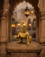 Brass Laddu Gopal Crawling Idol / Bal Krishna Murti - Image 3