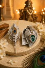 Decorative Roli Chawal Box with Peacock Tilak Stick - Image 8