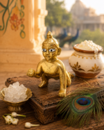Brass Laddu Gopal Crawling Idol / Bal Krishna Murti - Image 8
