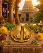Brass Vishnu Paduka / Charan Paduka for Home Mandir - Image 9