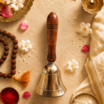 Brass Bell with Carved Wooden Handle