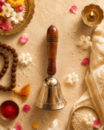 Brass Bell with Carved Wooden Handle