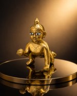 Brass Laddu Gopal Crawling Idol / Bal Krishna Murti - Image 7