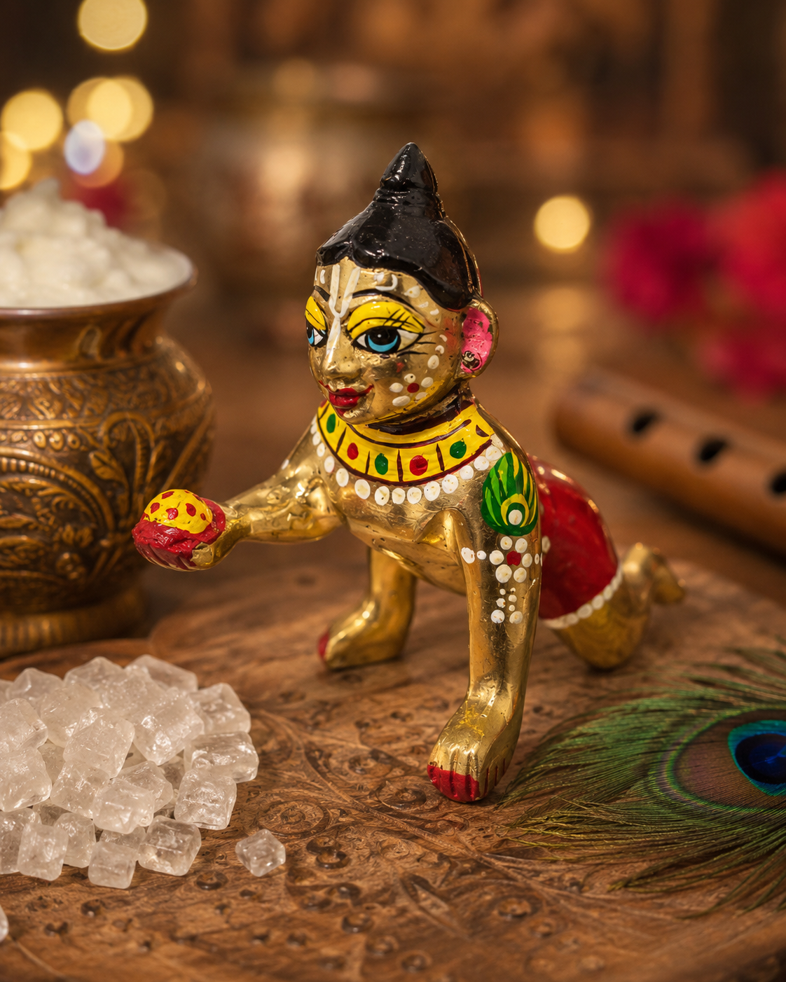 file_0000000020a071fa812d5f7e169c79d7 Hand-Painted Laddu Gopal Crawling Idol / Bal Krishna Murti - Image 1