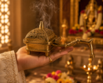 Brass Dhoop Dani with Handle / Traditional Incense Burner - Image 7