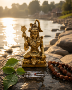 Brass Lord Shiva Idol with Trishul for Home Mandir - Image 5
