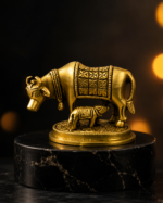 Brass Kamdhenu Cow and Calf Idol for Vastu & Prosperity - Image 7