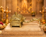 Brass Dhoop Dani with Handle / Traditional Incense Burner