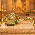 Brass Dhoop Dani with Handle / Traditional Incense Burner